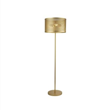 Searchlight Fishnet - staanlamp - 145 cm - mat goud