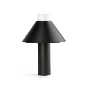 SHOWROOMMODEL - Faro Fuji - buiten tafellamp - oplaadbaar via USB-kabel - Ø 17,5 x 24 cm - 1,5W dimbare LED incl. - IP44 - zwart