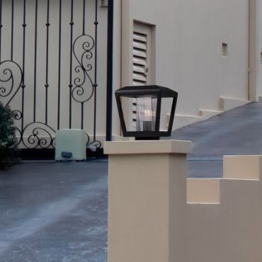 Nova Luce Opu - sokkellamp - 24 x 26 x 24 cm - IP54 - donker antraciet