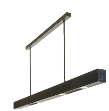 SHOWROOMMODEL - Heatsail Beem - hanglamp met verwarmingsfunctie - 230 x 12 x 10 cm - IP20 - zwart