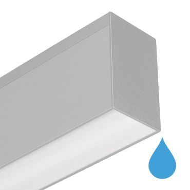 Lichtkoning Slim Line - plafondlamp - 5,5 x 3,3 cm profiel - 19,2W LED per meter - alu - IP65 ledstrip en driver