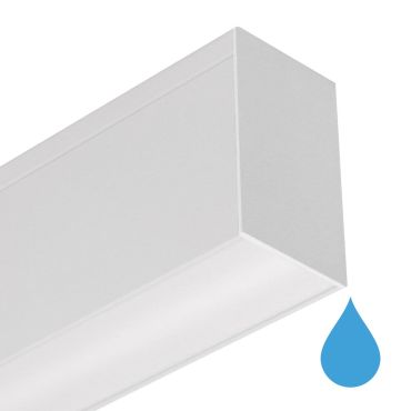 Lichtkoning Slim Line - plafondlamp - 5,5 x 3,3 cm profiel - 19,2W LED per meter - wit - IP65 ledstrip en driver