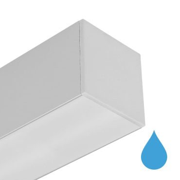 Lichtkoning Line - plafondlamp - 5,3 x 5,3 cm profiel - 28,8W LED per meter - alu - IP65 ledstrip en driver