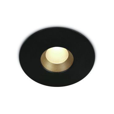 ONE Light COB Range- inbouwspot - Ø 88 mm, Ø 75 mm inbouwmaat - 8W LED incl. - IP54 - zwart