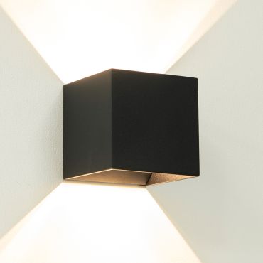 Artdelight Gymm - wandverlichting - 10 x 10 x 10 cm - zwart