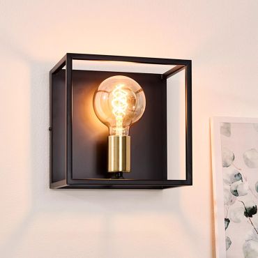 Lucide Ruben - wandverlichting - 22 x 18 x 22 cm - zwart