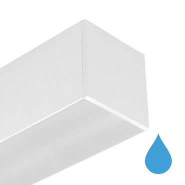 Lichtkoning Line - plafondlamp - 5,3 x 5,3 cm profiel - 28,8W LED per meter - wit - IP65 ledstrip en driver