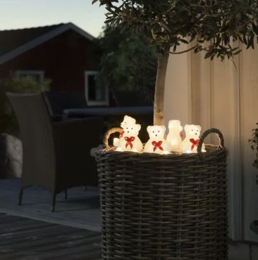 Konstsmide kerstverlichting - beren - 10 x 8 x 12 cm - IP44 - transparant