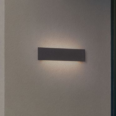 Nova Luce Luna - buiten wandverlichting - 40 x 10 x 4,5 cm - 11W LED incl. - IP65 - zwart