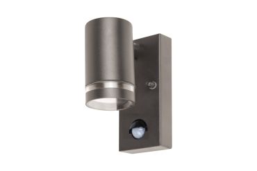 Integral LED Malaga - buiten wandlamp met bewegingssensor - 6,8 x 11,6 x 14,9 cm - IP54 - antraciet