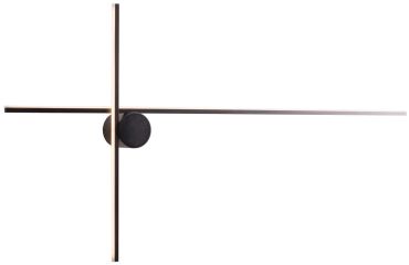 Maxlight Arne - opbouw wandlamp - 90 x 6,5 x 45 cm - 15W LED incl. - IP44 - zwart