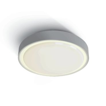 ONE Light LED Plafo Outdoor Round - buiten plafondverlichting - Ø 26 x 7,5 cm - 16W LED incl. - IP65 - grijs