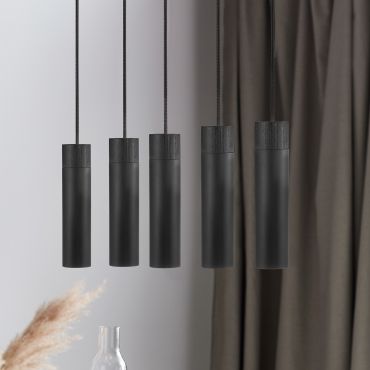 Nordlux Tilo - hanglamp - 80,6 x 6 x 224,6 cm - zwart