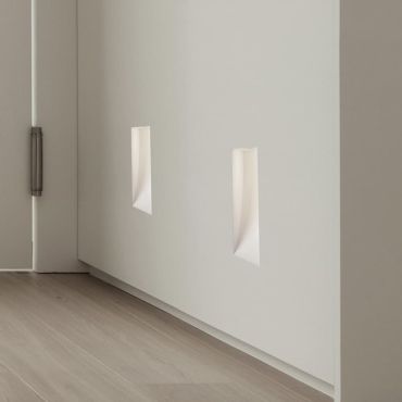 Nova Luce Eurona - inbouw wandverlichting - 24,5 x 10,8 cm - wit gips