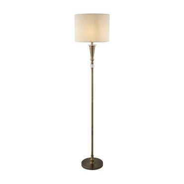 Searchlight Oscar - staanlamp - 165 cm - antiek messing
