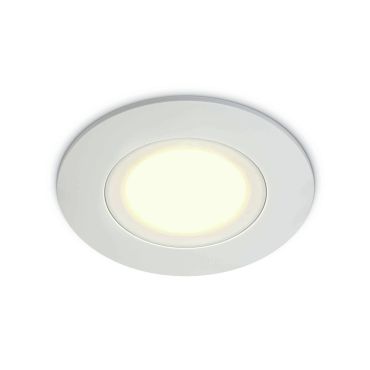 ONE Light Bathroom Range - inbouwspot - Ø 85 mm, Ø 68 mm inbouwmaat - 6W LED incl. - IP65 - wit - warm witte lichtkleur