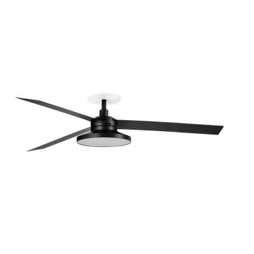 Faro Cruiser Tak 3 L - plafondventilator met licht en inbouwrozet - Ø 132 cm - mat zwart - 3000K