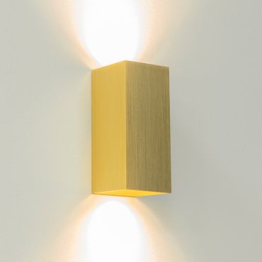 Artdelight Dante - wandverlichting - 6,7 x 6,7 x 15,4 cm - mat goud