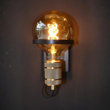 Lucide Ottelien - wandverlichting - 9 x 17,7 x 21,8 cm - zwart