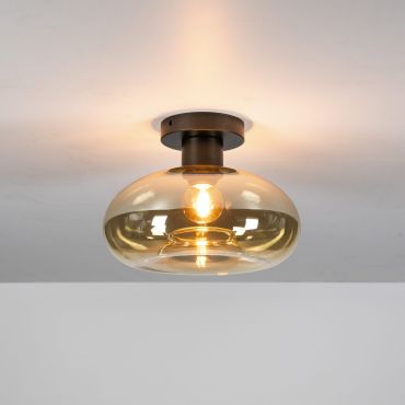 Vico Soll - plafondlamp - Ø 27 x 20 cm - amber