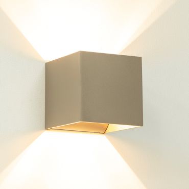 Artdelight Gymm - wandverlichting - 10 x 10 x 10 cm - champagne