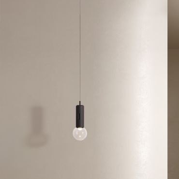 Nova Luce Chronos - hanglamp - Ø 13 x 300 cm - 11W dimbare LED incl. - zwart