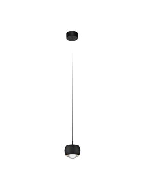 Nova Luce Conga - hanglamp - Ø 9,6 x 140 cm - 13W LED incl. - zandzwart
