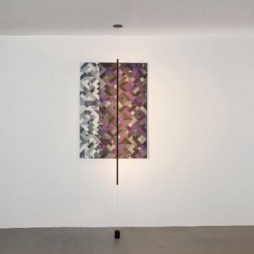 Nova Luce Elettra - hang/staanlamp - Ø 7 x 300 cm - 20W LED incl. - zand zwart
