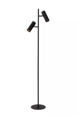Lucide Clubs - vloerlamp - Ø 22 x 140 cm - zwart