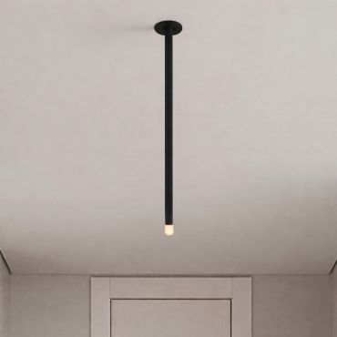 Nova Luce Stilvi - plafondlamp - Ø 5 x 44 cm - 4W LED incl. - zandzwart