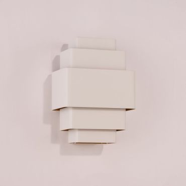 Artdelight Layers - wandlamp - 13 x 20 x 27,5 cm - wit en goud