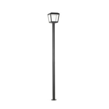 Faro Plaza – lantaarnpaal - Ø 24 x 219 cm - 24W LED incl. - IP54 - donkergrijs