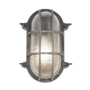 Searchlight Bulkhead - buiten plafond/wandlamp - 16 x 25 cm - IP44 - zwart zilver