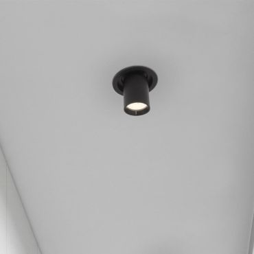 Nova Luce Naruto - inbouwspot - Ø 95 mm inbouwmaat - 15W LED incl. - zwart - warm witte lichtkleur