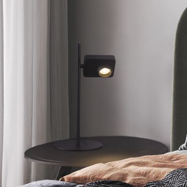 Nova Luce Kedros - tafellamp - 22 x 46 x 27 cm - 9W dimbare LED incl. - zwart