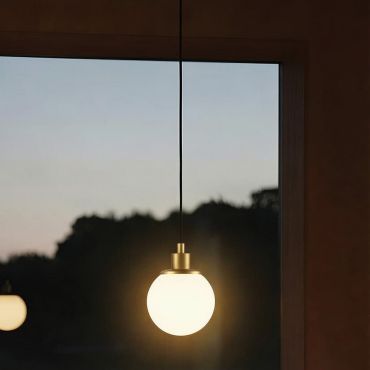 VK Lighting Pero - hanglamp - Ø 13 x 169 cm - mat messing