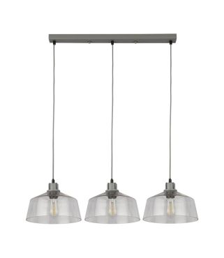 Searchlight Odeon - hanglamp - 80 x 120 cm - grijs