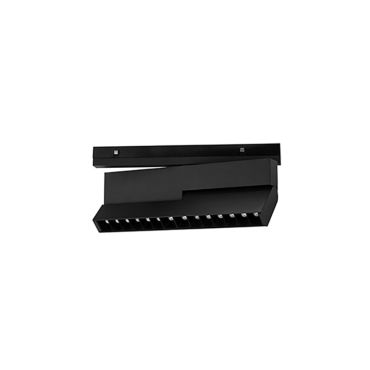 Nova Luce Nolan - armatuur voor magnetisch profielsysteem - 24,5 x 11 cm - 15W dimbare LED incl. - zandzwart
