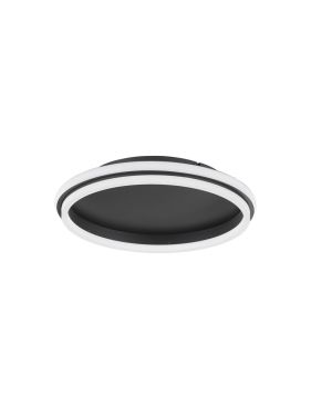 Nova Luce Willow - plafondlamp - Ø 45 x 6 cm - 38W LED incl. - zandzwart