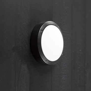 Nordlux Desi 22 - buiten wandverlichting - Ø 22,3 x 7 cm - IP44 - zwart