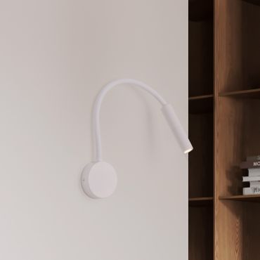 Nova Luce Sonica - wandlamp - Ø 8,5 x 56 cm - 6W LED incl. - IP44 - zandwit