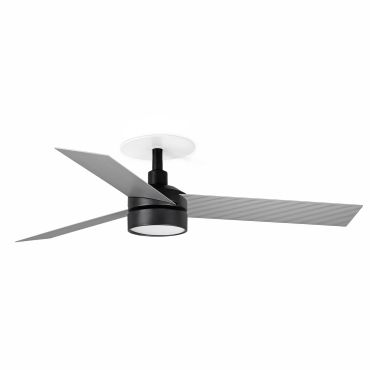 Faro Cruiser S - plafondventilator met licht en inbouwrozet - Ø 106 cm - mat zwart en aluminium