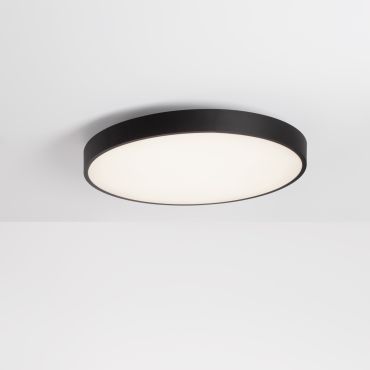 Nova Luce Perfect Profile - plafondlamp op afstandsbediening (incl.) - Ø 40 x 10 cm - 20W dimbare LED incl. - 2700K-6000K - zwart