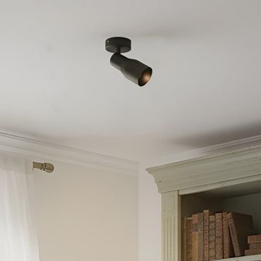 VK Lighting Iluma - wand- en plafondlamp - Ø 8 x 17,8 cm - zwart