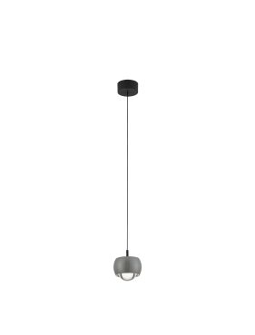 Nova Luce Conga - hanglamp - Ø 9,6 x 140 cm - 13W LED incl. - grijs