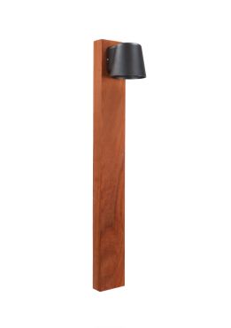 Lichtkoning Padoek Teichos - tuinpaal -15 x 8,8 x 70 cm + 30 cm voet - IP54 - zwart en padoek
