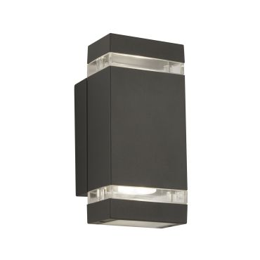 Searchlight Upwell - buiten wandverlichting - 11 x 23,5 cm - IP44 - grijs