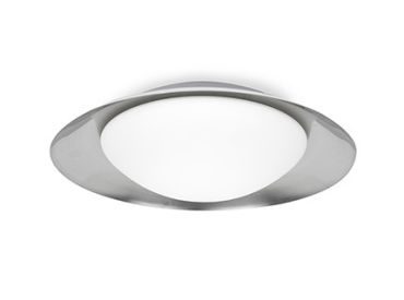 SHOWROOMMODEL - Faro Side - plafond/wandverlichting - Ø 45 x 12 cm - 17W LED incl. - zwart &amp; nikkel