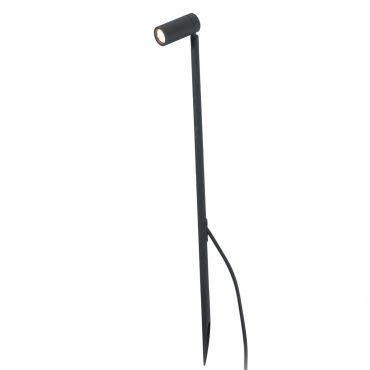 Faro Seth 60 - grondspot op piek met stekker - Ø 4 x 8,5 x 60 cm - 6W LED incl. - IP44 - zwart