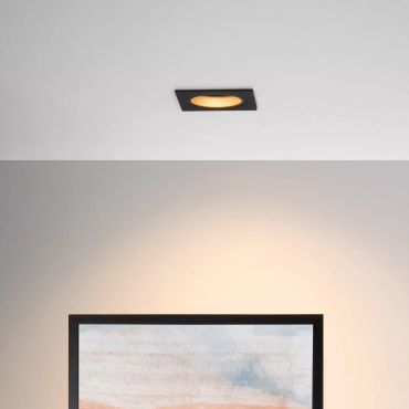 Lucide Embed - inbouwspot - 91 x 91 mm, Ø 83 mm inbouwmaat - zwart